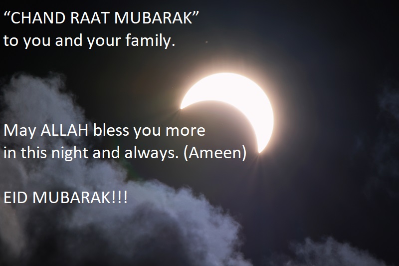 Happy Eid Chand Raat Mubarak Greeting Wishes Messages